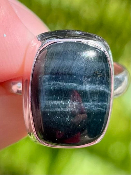 Blue Tigers Eye (Hawk’s Eye) Ring Size 7 - Morganna’s Treasures 