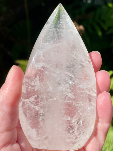 Gorgeous Clear Quartz Flame - Morganna’s Treasures 