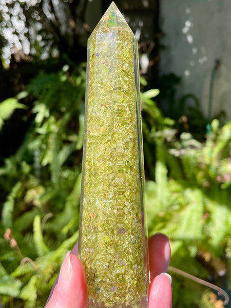 Peridot Orgonite Tower - Morganna’s Treasures