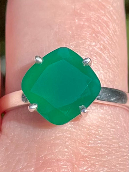 Faceted Green Onyx Ring Size 10.5 - Morganna’s Treasures 