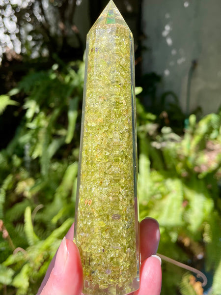Peridot Orgonite Tower - Morganna’s Treasures