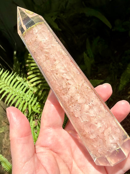 Rose Quartz Orgonite Tower - Morganna’s Treasures