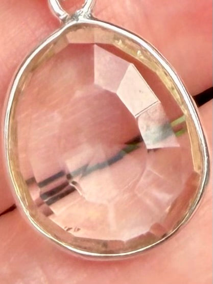Faceted Clear Quartz Pendant
