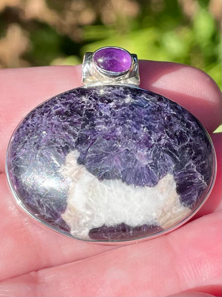 Lepidolite and Amethyst Pendant - Morganna’s Treasures