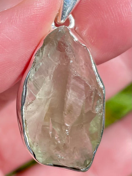 Rough Green Amethyst (Prasiolite) Pendant - Morganna’s Treasures 