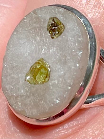 Green Tourmaline in Quartz Ring Size 7 - Morganna’s Treasures 