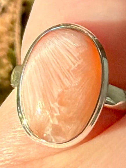 Orange Scolecite Ring Size 5.5 - Morganna’s Treasures