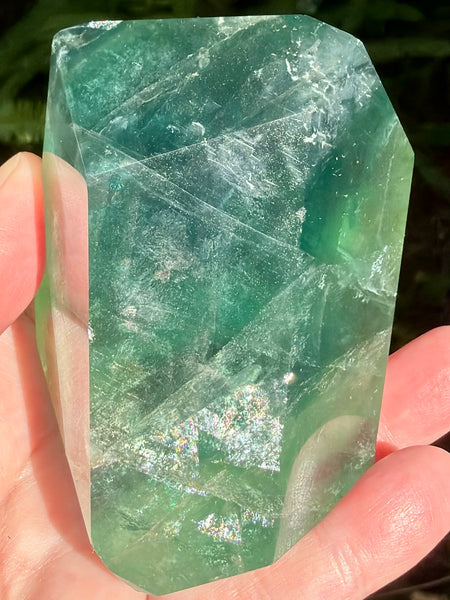 Gorgeous Fluorite Freeform with Rainbows - Morganna’s Treasures