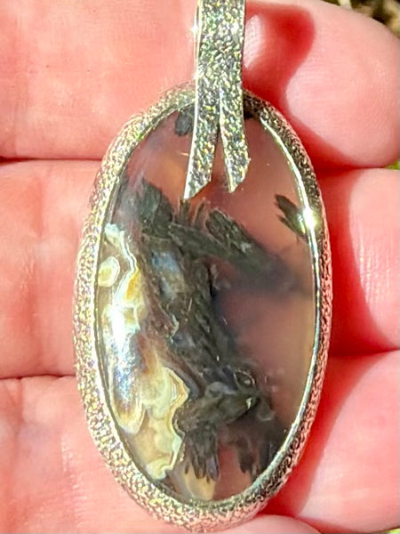 Tube Agate Pendant