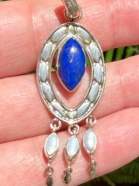 Gorgeous Lapis Lazuli and Pearl Pendant