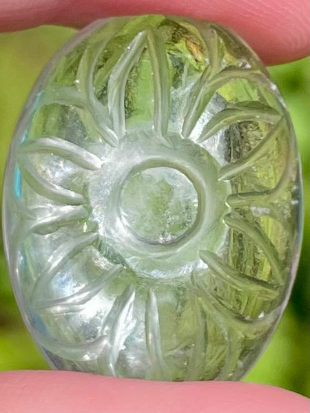 Gorgeous Clear Quartz Carved Flower Cabochon - Morganna’s Treasures