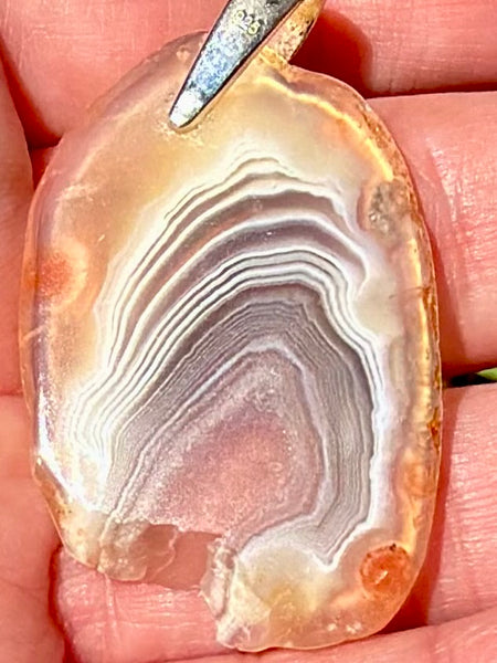 Botswana Agate Slice Pendant