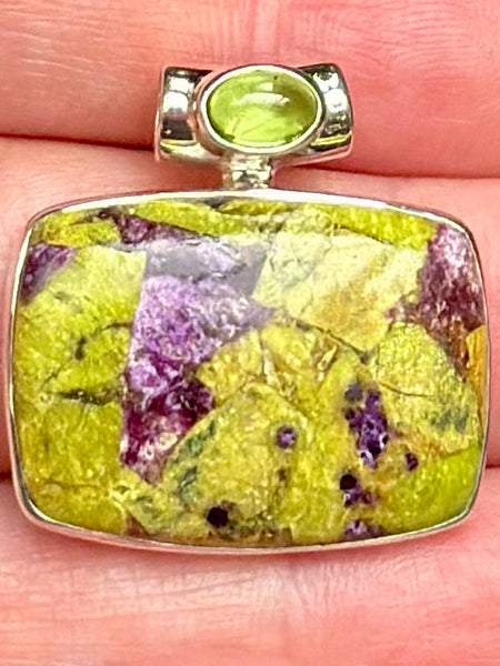 Atlantisite and Peridot Pendant