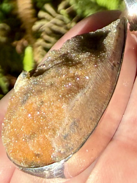 Chrome Chalcedony Druzy Pendant