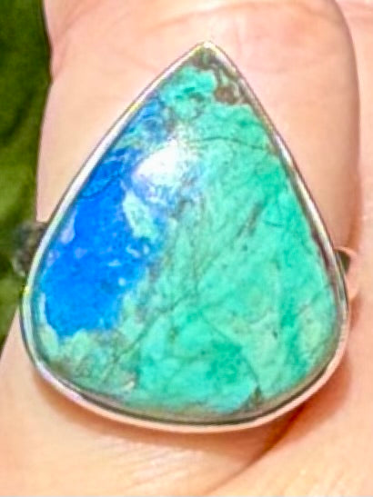 Beautiful Azurite Ring Size 6.5