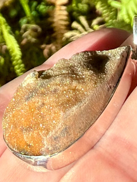 Chrome Chalcedony Druzy Pendant