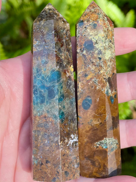 Rare Yellow Jasper and Blue Apatite Healing Wand - Medium - Morganna’s Treasures