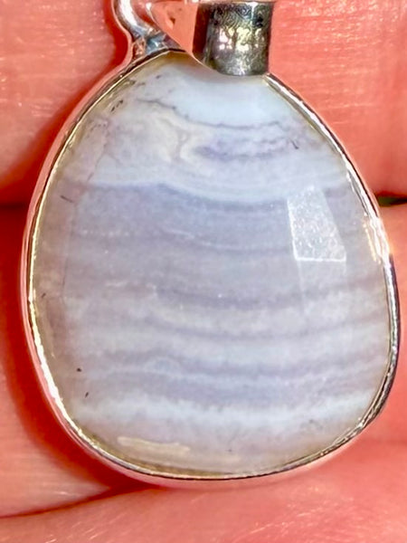 Blue Lace Agate Pendant - Morganna’s Treasures