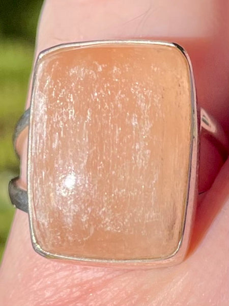 Gorgeous Orange Selenite Ring Size 6.5 - Morganna’s Treasures