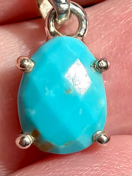 Faceted Blue Mohave Turquoise Pendant - Morganna’s Treasures