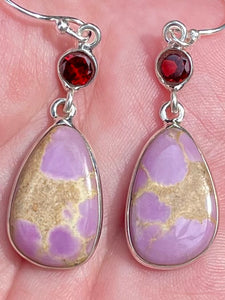 Phosphosiderite and Garnet Earrings - Morganna’s Treasures 