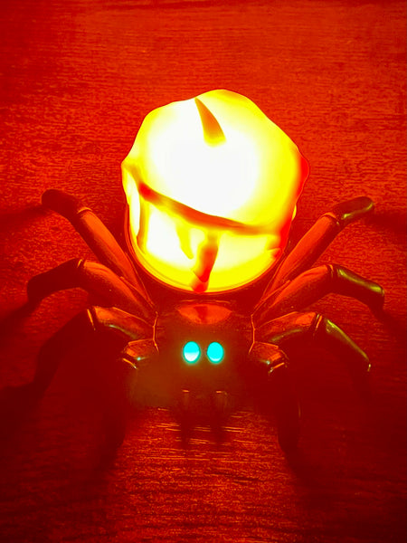 Light Up Spider Candle - Orange - Morganna’s Treasures