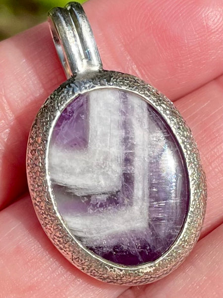 Chevron Amethyst Pendant - Morganna’s Treasures