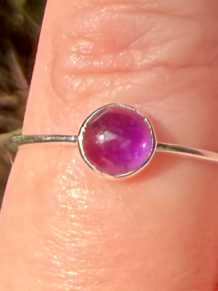 Purple Amethyst Ring Size 6