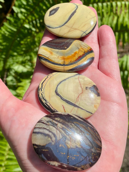 Stunning Tiger Iron Palm Stones from Australia - Morganna’s Treasures 