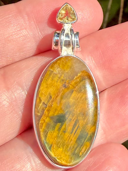 Beautiful Nellite and Citrine Pendant