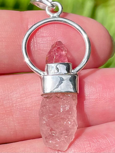 Rough Morganite and Pink Tourmaline Pendant - Morganna’s Treasures 