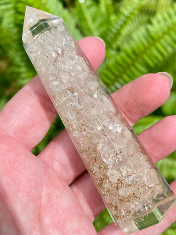 Clear Quartz Orgonite Tower - Morganna’s Treasures 