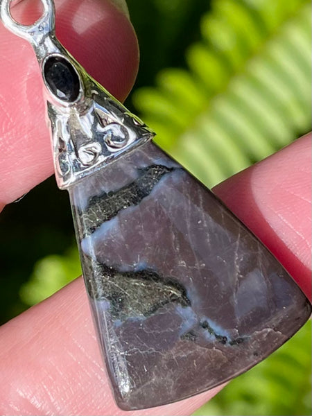 Indigo Gabbro and Black Onyx Pendant - Morganna’s Treasures 