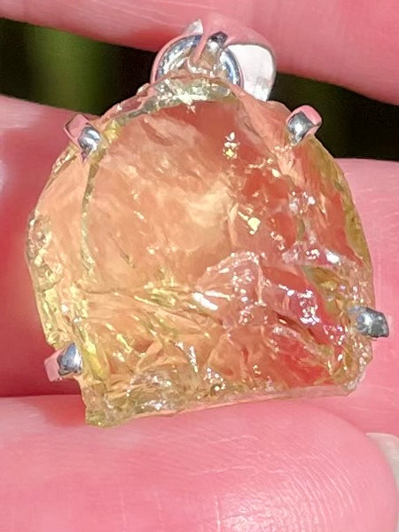 Rough Lemon Topaz Pendant - Morganna’s Treasures