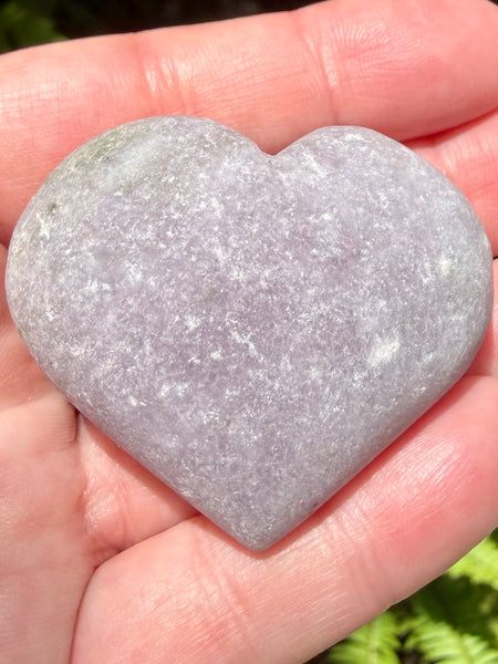 Rough Lepidolite Carved Heart