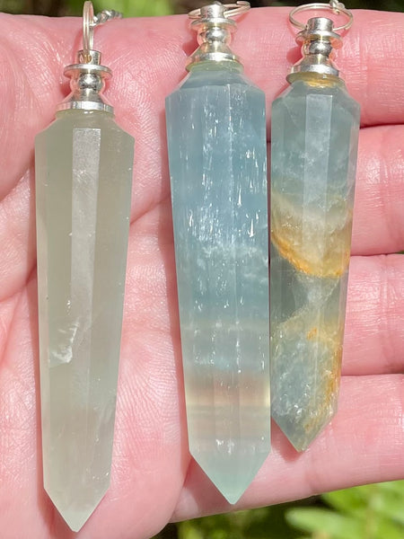 Lemurian Blue Calcite Pendulum - Morganna’s Treasures