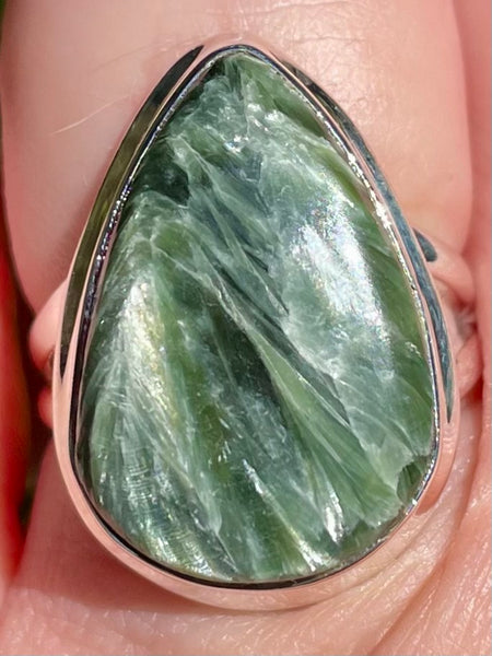 Green Seraphinite Ring Size 7 - Morganna’s Treasures 