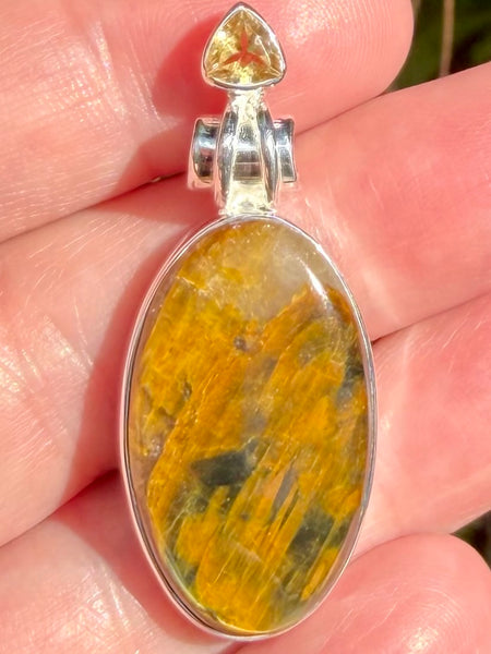 Beautiful Nellite and Citrine Pendant