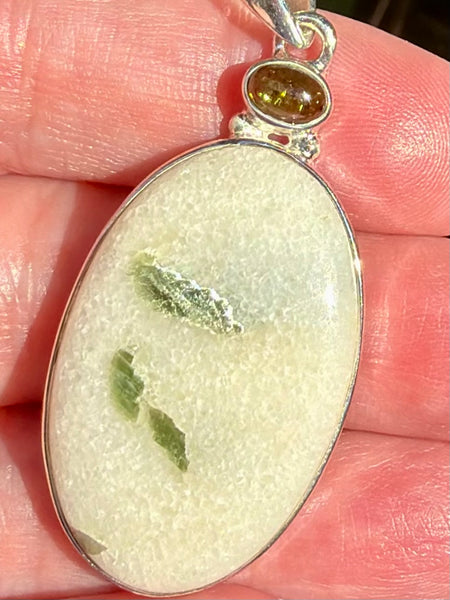 Green Tourmaline in Quartz and Green Tourmaline Pendant - Morganna’s Treasures