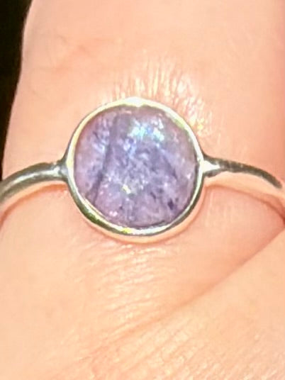 Faceted Iolite Ring Size 5.5