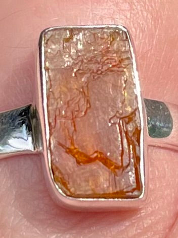 Rough Orange Kyanite Ring Size 8 - Morganna’s Treasures 