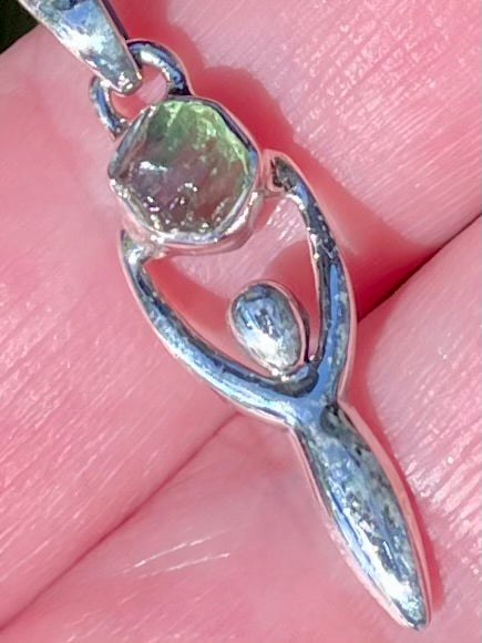 Green Apatite Goddess Pendant
