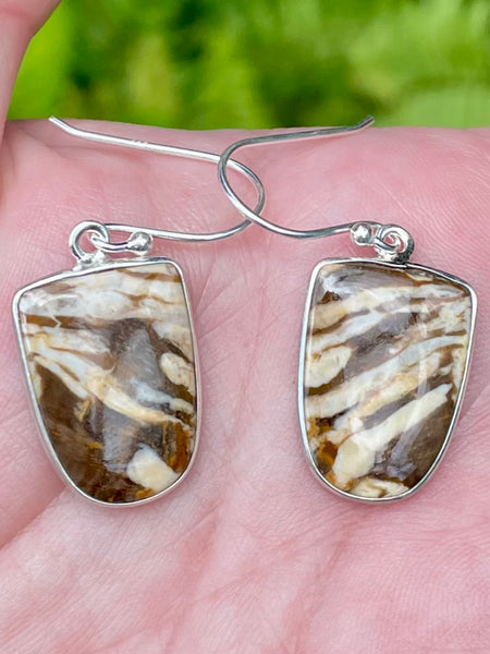 Peanut Wood Jasper Earrings - Morganna’s Treasures 