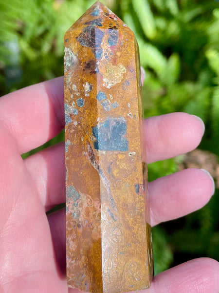 Rare Yellow Jasper and Blue Apatite Healing Wand - Large - Morganna’s Treasures