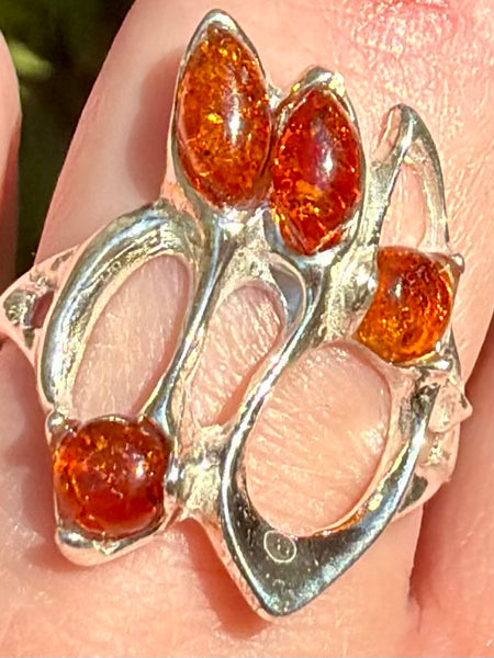 Abstract Baltic Amber Ring Size 9 - Morganna’s Treasures