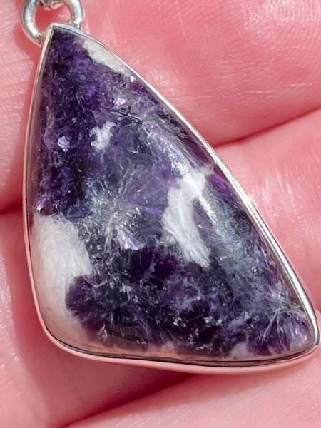 Lepidolite in Agate Pendant - Morganna’s Treasures