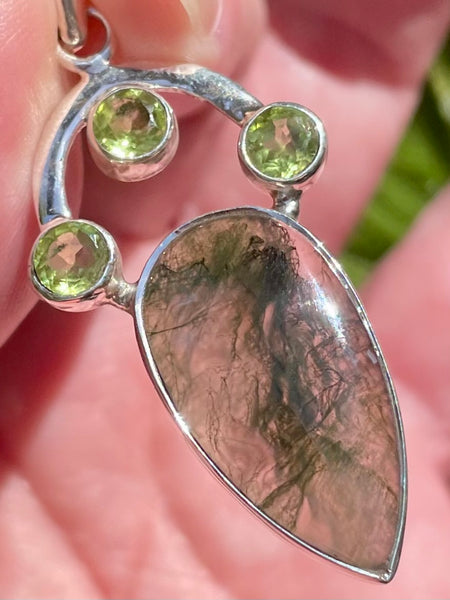 Stunning Moss Agate and Peridot Pendant - Morganna’s Treasures 