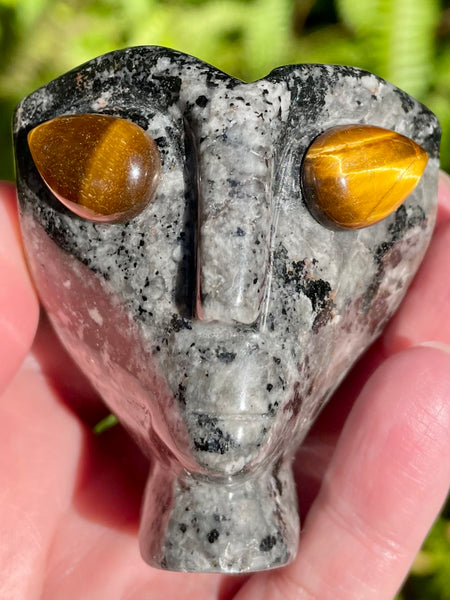 Yooperlite and Tigers Eye Alien - Morganna’s Treasures