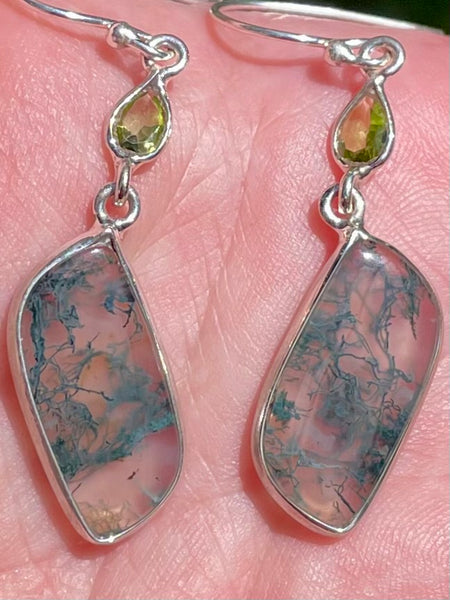 Moss Agate and Peridot Earrings - Morganna’s Treasures 