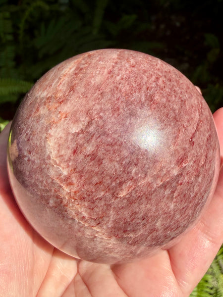 Large Strawberry Quartz Sphere